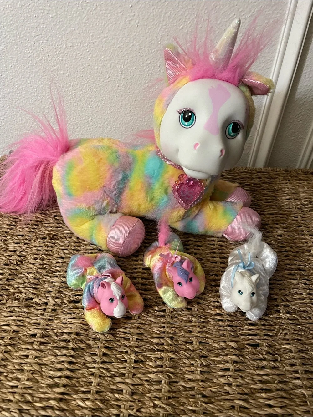 Just Play Unicorn Surprise Unicorn Rainbow Colors with 3 Babies
